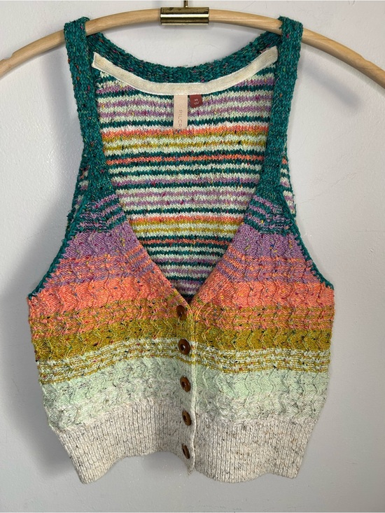 Anthropologie Tops - Anthropologie’s Pilcro Samalona Multicolor Gradient Button-Front Sweater Tank